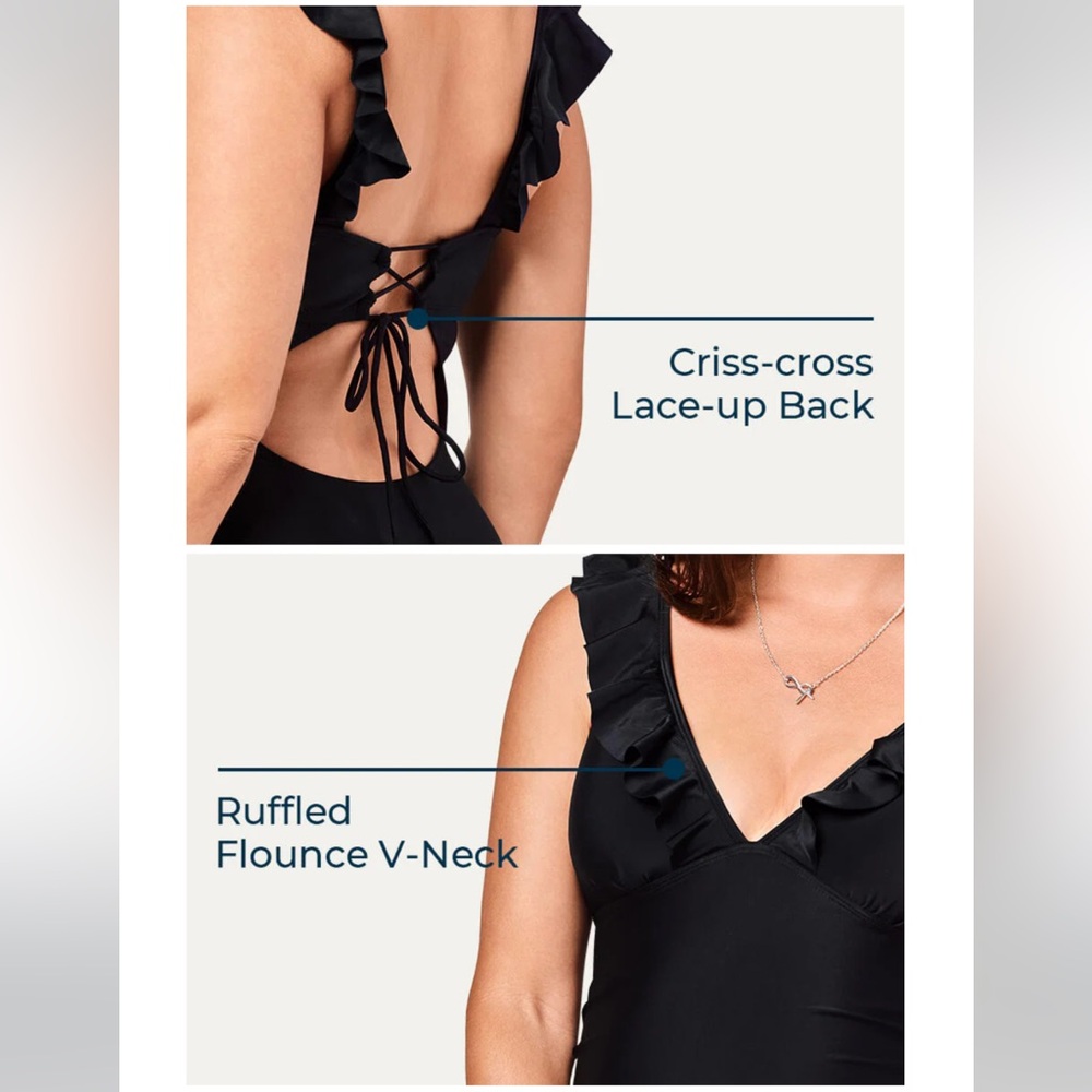 New Maternity Swimsuit Sz Med for your warm weather getaway 🚢 - Picture 4 of 5